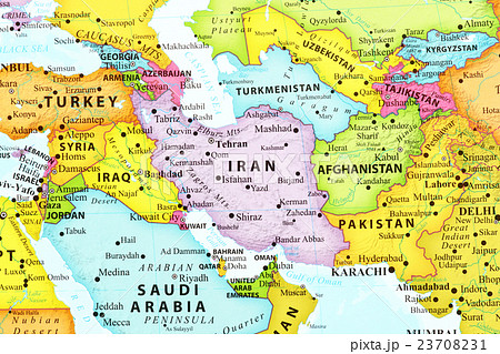 世界地図 イランの写真素材