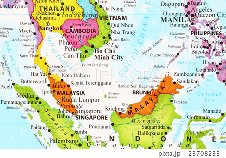 世界地図・マレーシア 23708233
