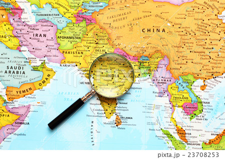 世界地図・インド 23708253