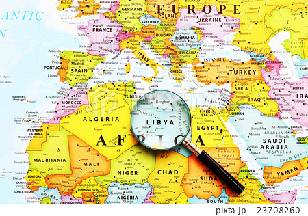 世界地図・リビア 23708260