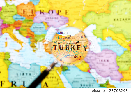 世界地図 トルコの写真素材