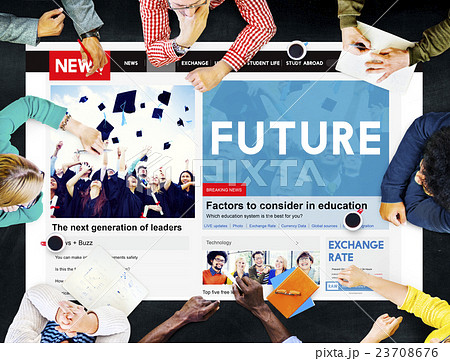 Future Futuristic Forcast imagine Time Vision Plan Concept 23708676