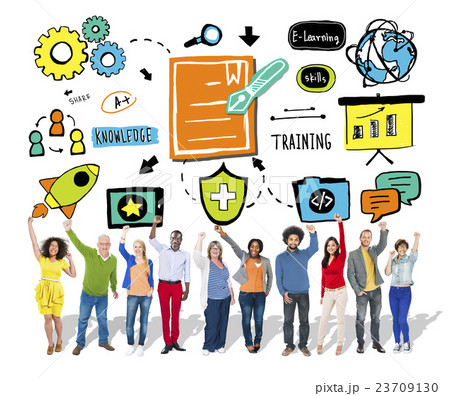 Multi Ethnic Group Training Success Winning Seminar Concept 23709130