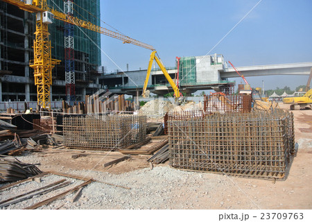Construction site in progress in Malaysia Construction site in progress in Malaysia 23709763