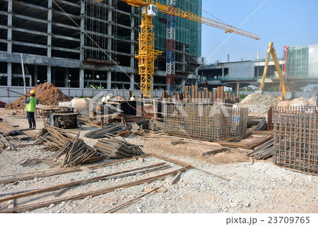 Construction site in progress in Malaysia Construction site in progress in Malaysia 23709765