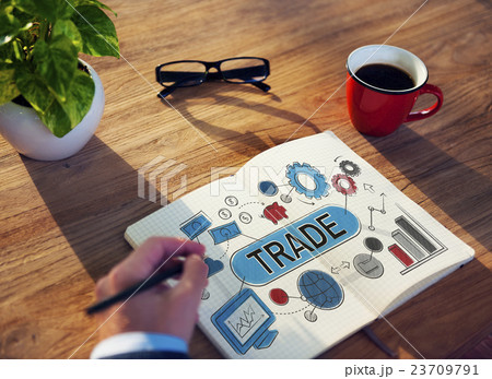 Trade Swap Deal Exchange Merchandise Commerce Concept 23709791