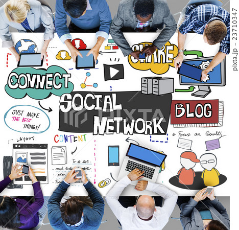 Social Network Communication Media Technology Concept Social Network Communication Media Technology Concept 23710347