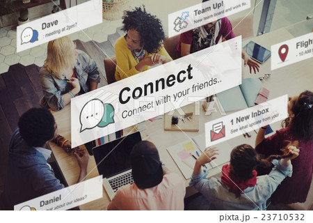 Connect Connection Social Network Media Concept Connect Connection Social Network Media Concept 23710532