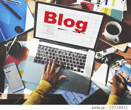 Blog Blogging Homepage Social Media Network Concept Blog Blogging Homepage Social Media Network Concept 23710912