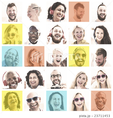 People Set of Faces Diversity Human Face Concept 23711453