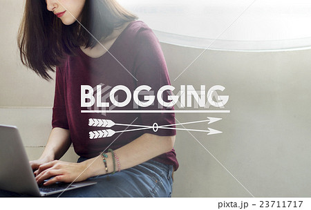 Blog Social Media Article Word Style Concept 23711717