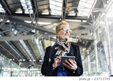 Transfer Transit Flight Digital Device Connecting Concept 23711745