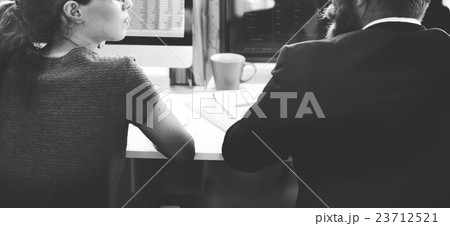 Business Finance Team Busy Workplace Concept Business Finance Team Busy Workplace Concept 23712521