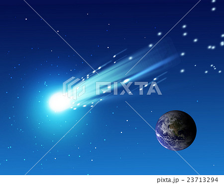 流れ星と地球 流れ星と地球 23713294