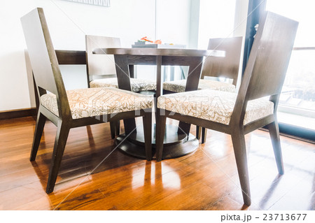 Empty table and chair 23713677