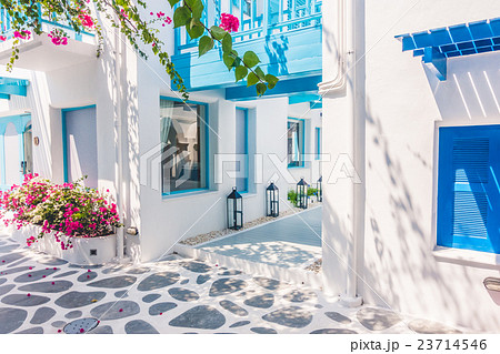 Beautiful architecture with santorini and greece style 23714546