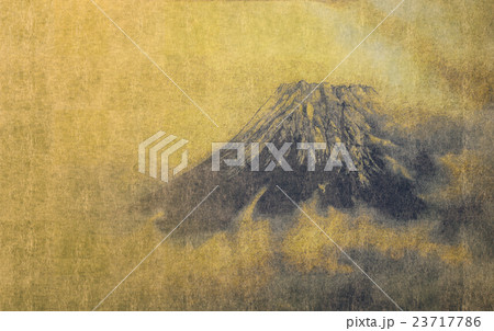 和風背景素材　富士山頂図 23717786
