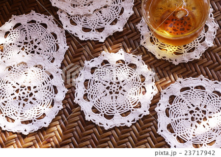 手編みのコースター 手編みのコースター 23717942