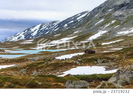 Langevatnet, a lake in the mountains, Norway 23719232