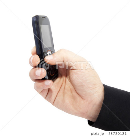 businessmen holds mobile phone. businessmen holds mobile phone. 23720121