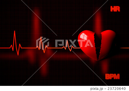 Heart Failure Concept with Broken Heart, 3D Render 23720640
