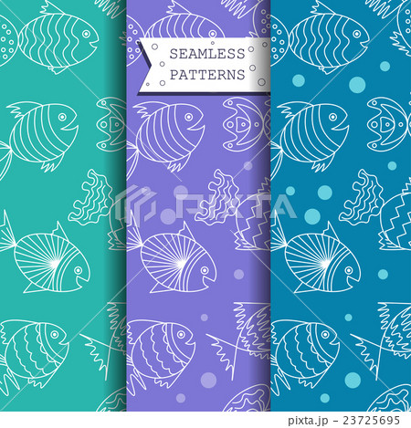 seamless pattern with sea fish 23725695