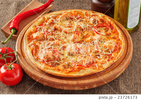 Pizza with salmon Pizza with salmon 23726173