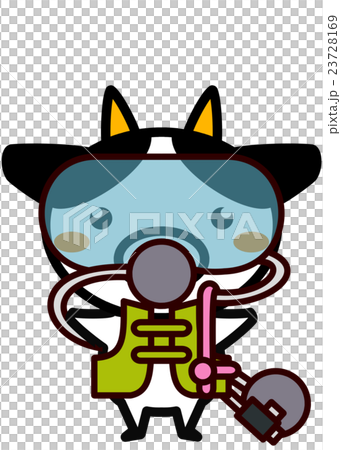 スキューバダイビングをする動物シリーズ 23728169