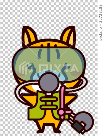 スキューバダイビングをする動物シリーズ 23728188