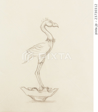 flamingo illustration. original hand drawing on 23730312