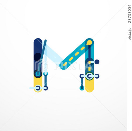 Abstract line design letter logo 23733054