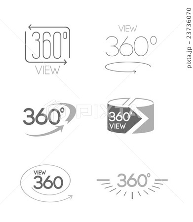 Full rotation sign icons. Full rotation sign icons. 23736070