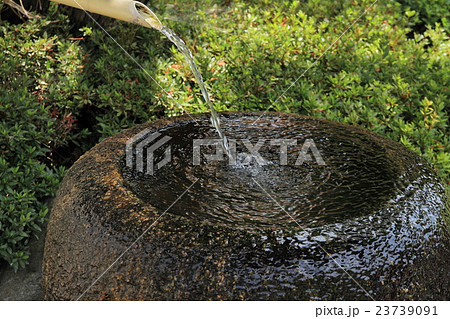 涼しげなつくばい 23739091