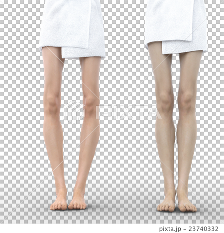 O腿和理想的女性腿部身體部位燙髮3DCG插圖素材 23740332