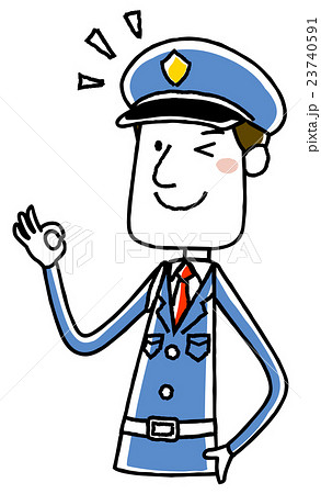 男性警備員：OKサイン 23740591