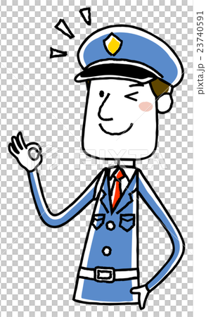 男性警備員：OKサイン 23740591