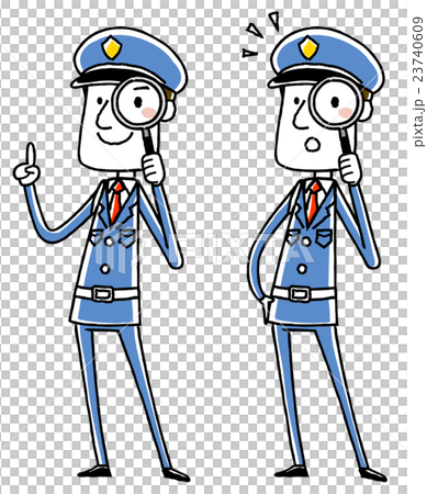 男性警備員：虫眼鏡 23740609