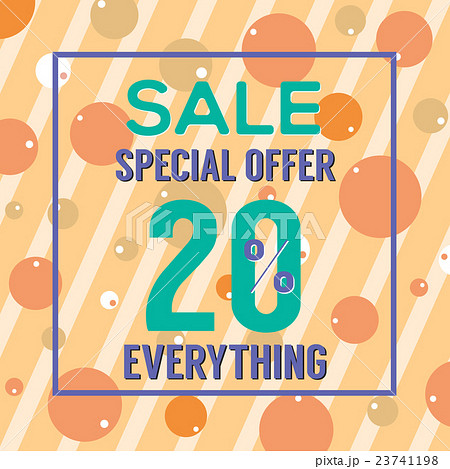 Special Offer 20 Percent On Colorful Orange Bubble 23741198