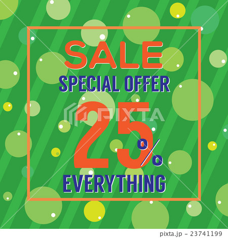Special Offer 25 Percent On Colorful Green Bubbles 23741199