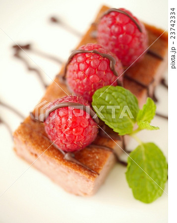 ラズベリーのフラン (縦位置ハイアングル) ラズベリーのフラン (縦位置ハイアングル) 23742334