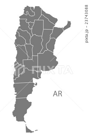 Argentina provinces Map grey 23743088