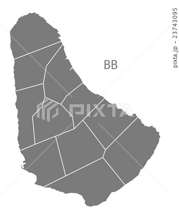 Barbados regions Map grey Barbados regions Map grey 23743095