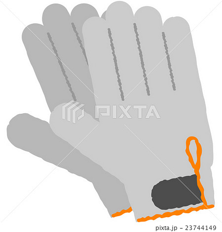 防災グッズ 革手袋のイラスト素材