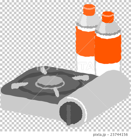 防災グッズ カセットコンロのイラスト素材