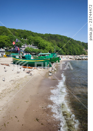 Beach With Fishing Boats In Gdynia 23744472