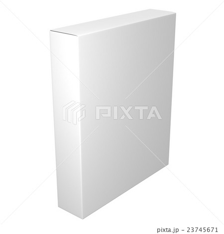 白い無地のソフトウェアボックスの3Dレンダリング画像 23745671