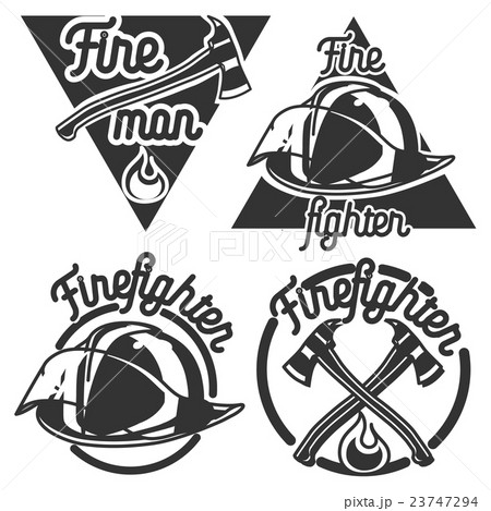 Vintage fireman emblems 23747294