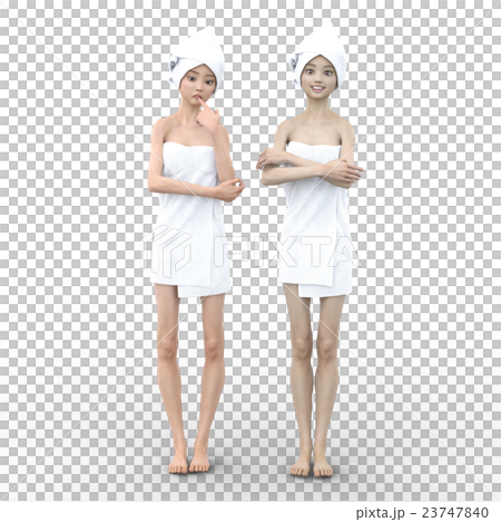 O腿和理想的女性腿部身體部位燙髮3DCG插圖素材 23747840