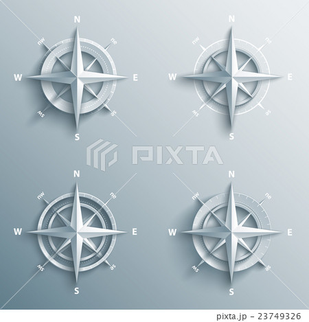 Set of 3d wind roses Set of 3d wind roses 23749326