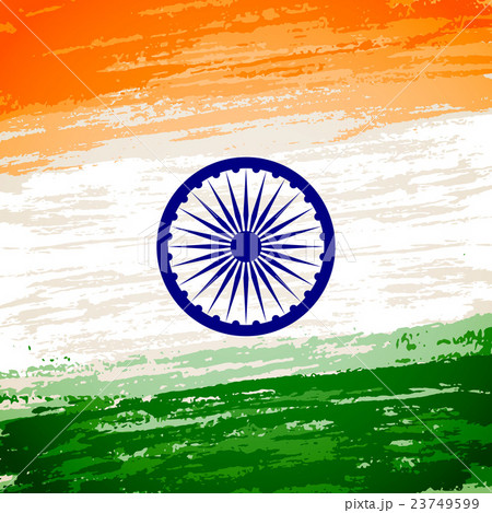 illustration of grungy Indian Flag 23749599